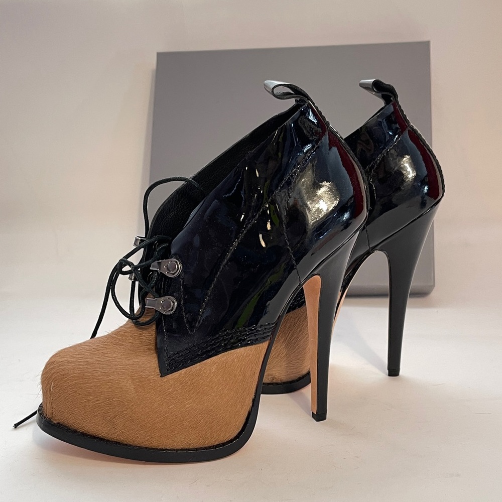 Vivienne Westwood Rare Vintage heel in pony/patent blk leather NWT EU36